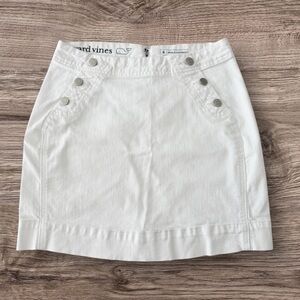 Vineyard Vines White Denim Skirt, XS
